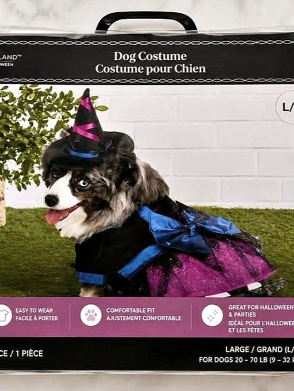 Ashland Halloween Witch Dog Costume Large Black & Purple NWT
